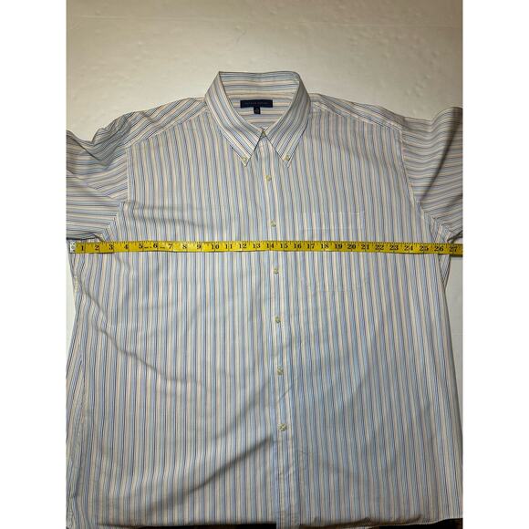 Tommy Hilfiger Mens Button Down Dress Shirt 18 34-35 XXL Long Sleeve Striped - Picture 4 of 6